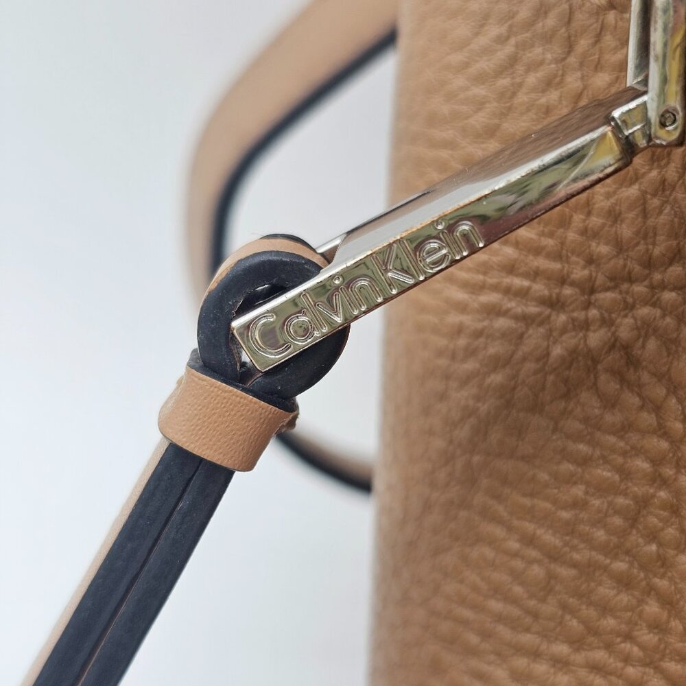 Calvin Klein Pebble Leather Small Backpack Tan – Repair Needed - Picture 3 of 16